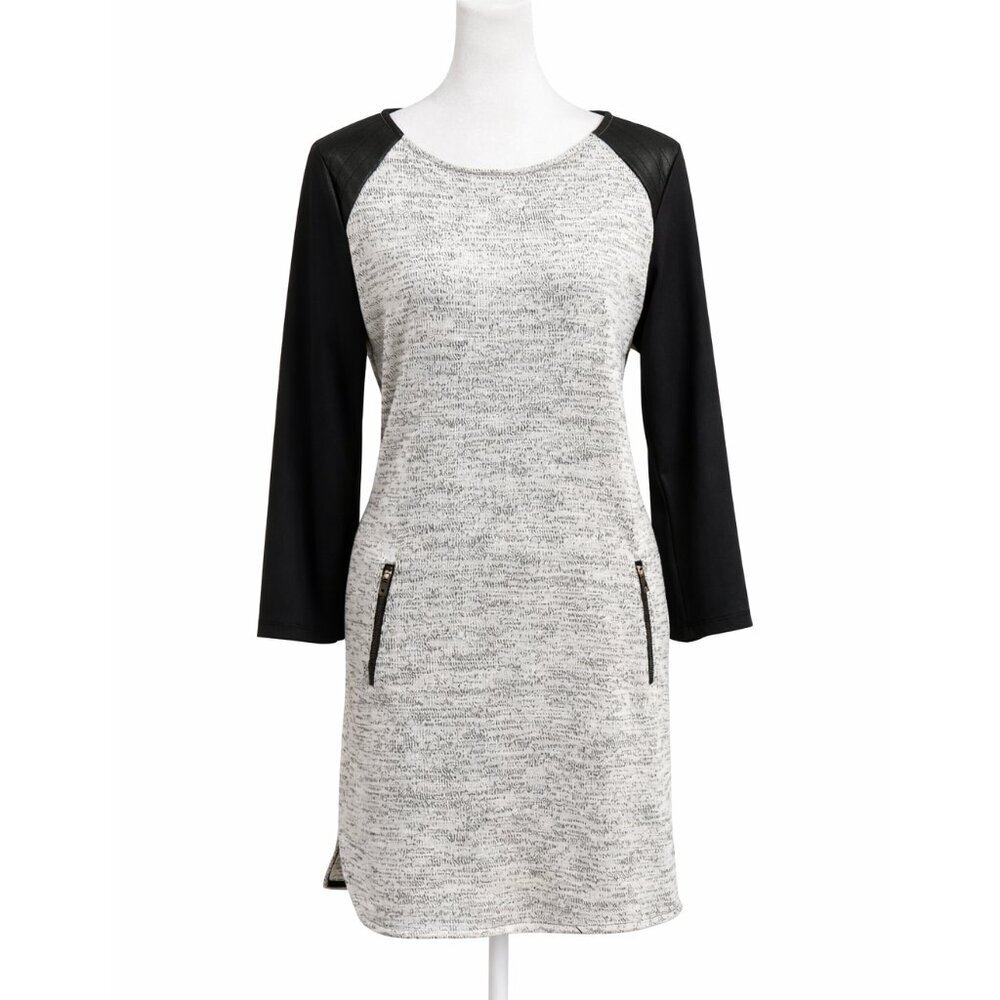 Sanctuary Sweater Dress Faux Leather Sleeves | Women’s Small - Picture 3 of 6